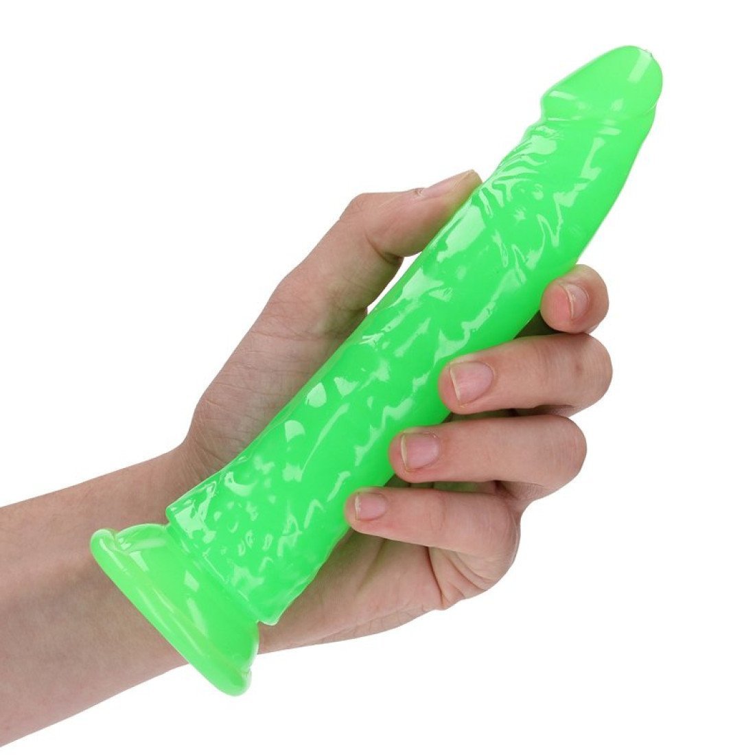 Tamsoje šviečiantis dildo „Glow in The Dark Dildo“ - RealRock