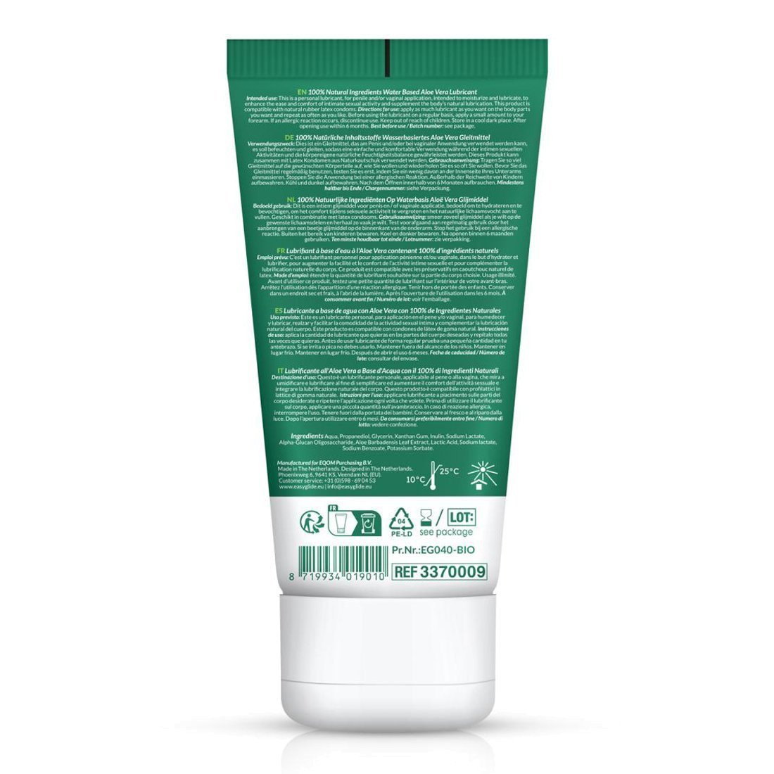 Vandens pagrindo lubrikantas „Bio Aloe Vera“, 100 ml - EasyGlide