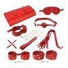 Suvaržymo rinkinys „Bondage Set with Carry Bag Red“ - Latetobed