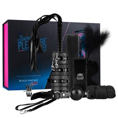 Erotinis rinkinys poroms „Secret Pleasure Chest Black“ - Loveboxxx