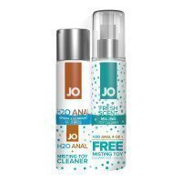 Analinio lubrikanto ir žaislų valiklio rinkinys „H2O Anal Original & Fresh Scent“ - System JO