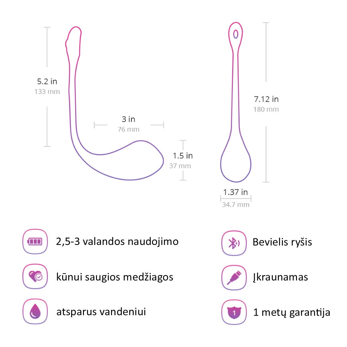 Išmanusis vibruojantis kiaušinėlis „Lush 2“ - Lovense