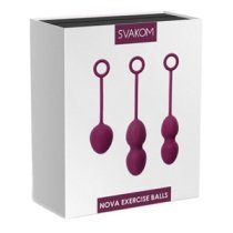 Violetinių vaginalinių kamuoliukų rinkinys „Nova“ - Svakom