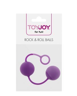 Purpuriniai vaginaliniai kamuoliukai „Rock & Roll Balls“ - ToyJoy