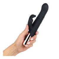 Automatinis vibratorius kiškutis „Thrusting Rabbit“ - Rosy Gold