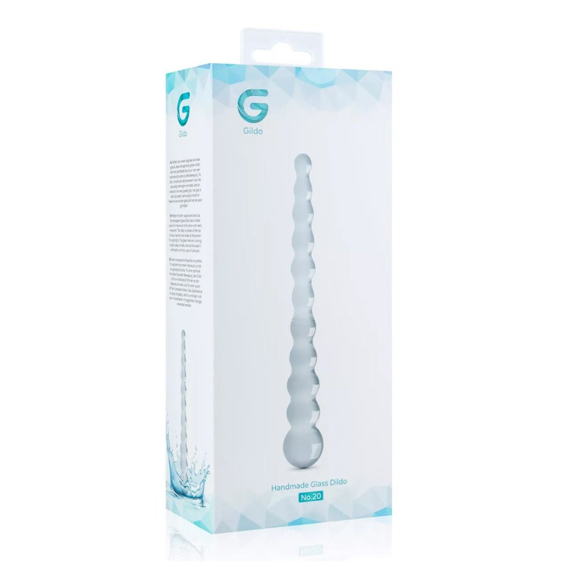 Stiklinis dvipusis dildo „Glass Dildo Nr. 20“ - Gildo