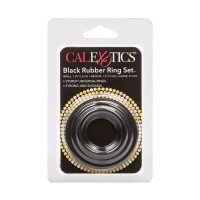 Penio žiedų rinkinys „Black Rubber Ring Set“ - CalExotics