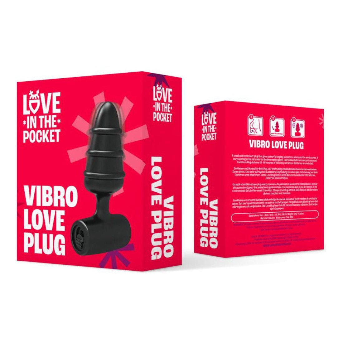 Vibruojantis analinis kaištis „Vibro Love Plug“ - Love in the Pocket