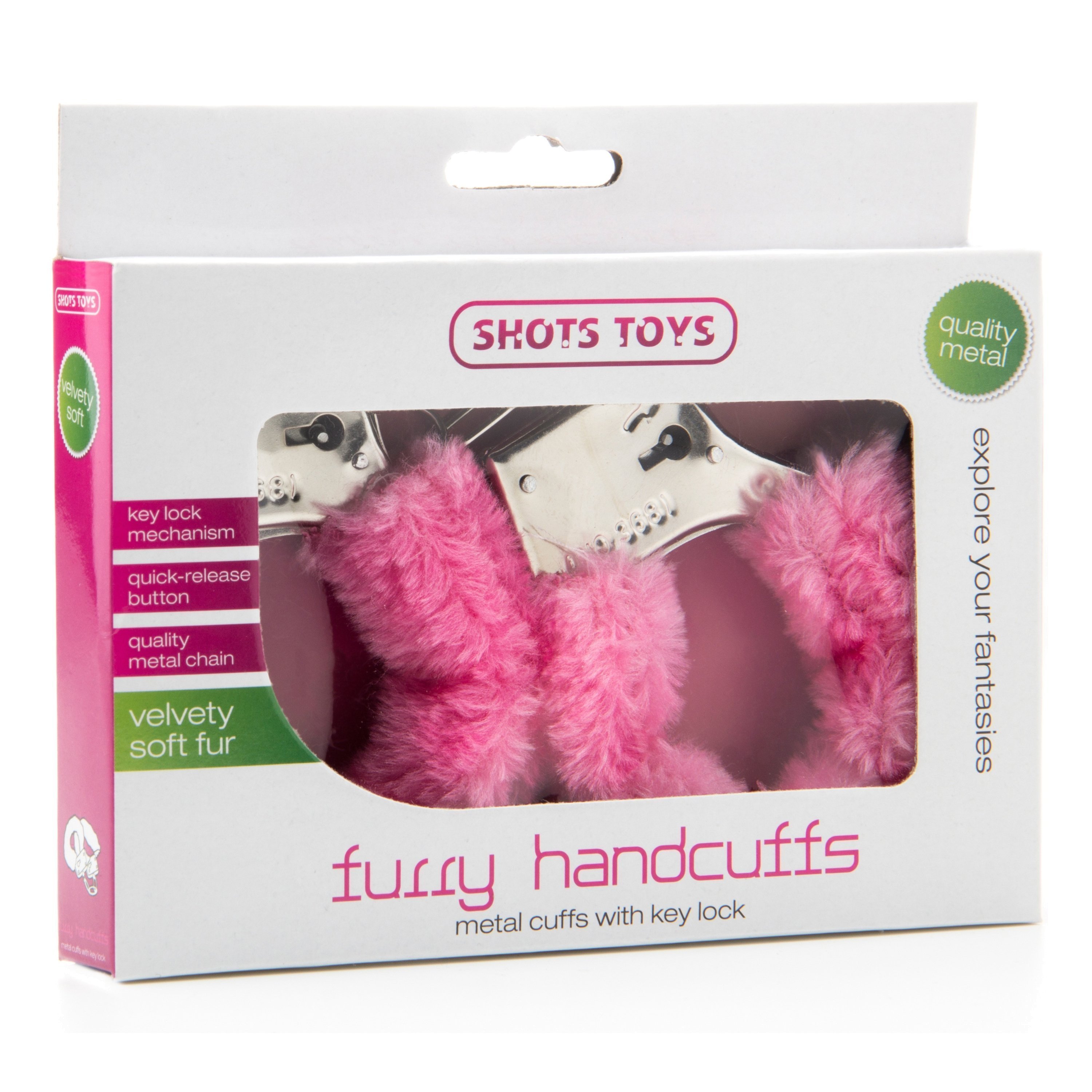 Antrankiai „Furry Handcuffs“ - Shots Toys