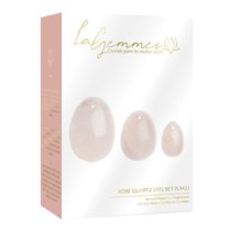 Vaginalinių kiaušinėlių rinkinys „Rose Quartz Yoni Eggs“ - La Gemmes