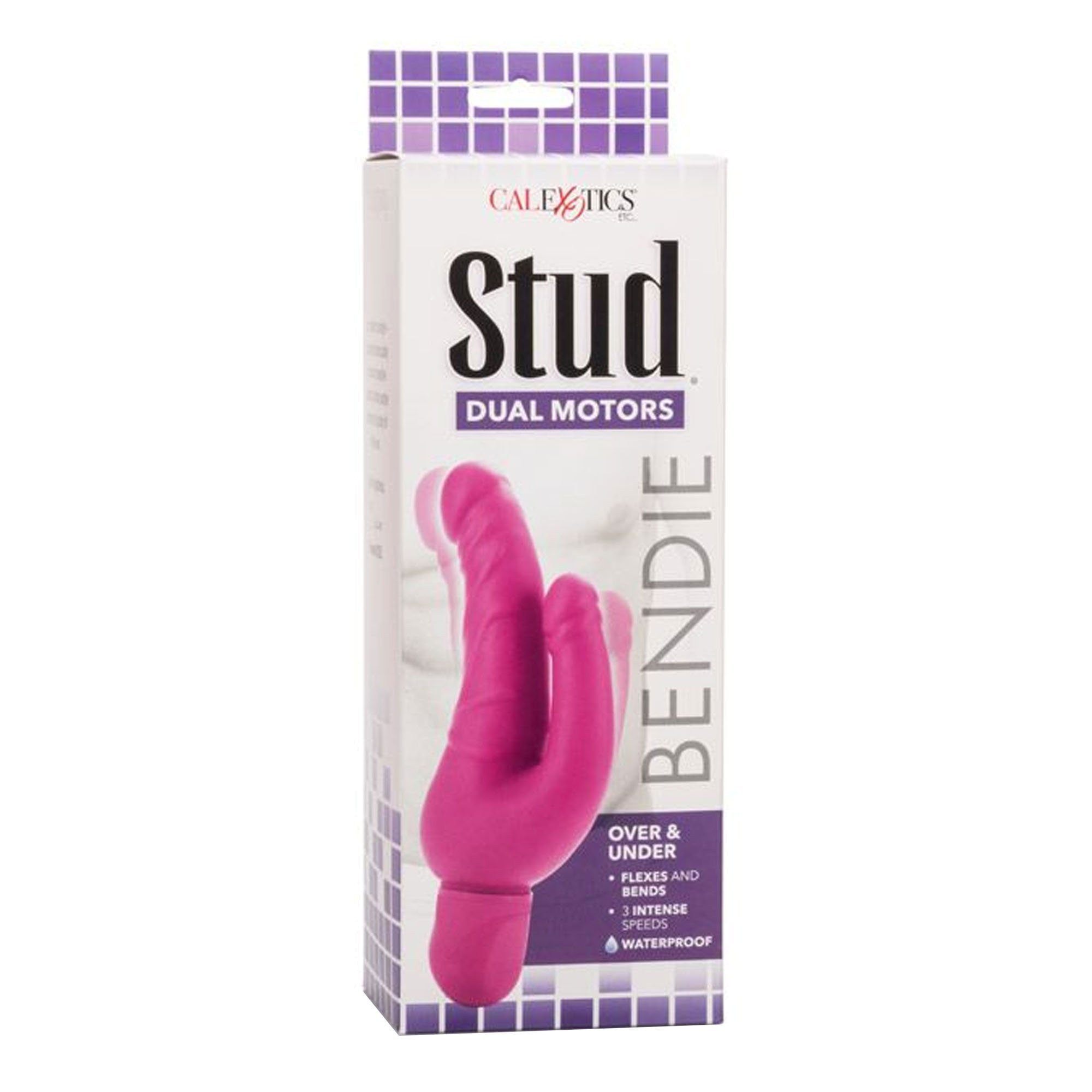 Dvigubas vibruojantis dildo „Stud Over&Under“ - CalExotics