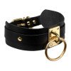 Antkaklis „O-Ring Collar Black Gold“ - Kinky Diva