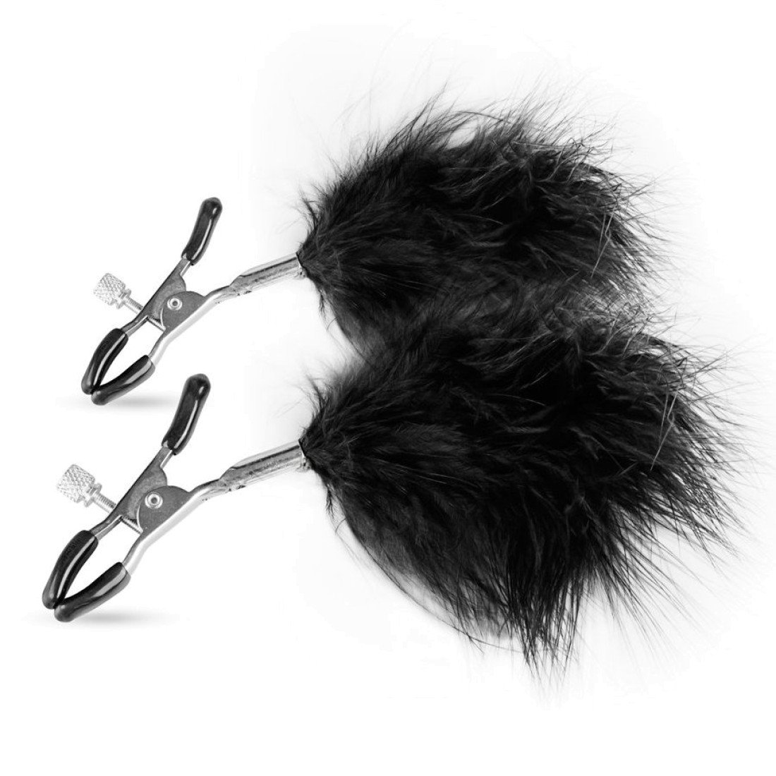 Spenelių spaustukai „Nipple Clamps with Feathers“ - EasyToys