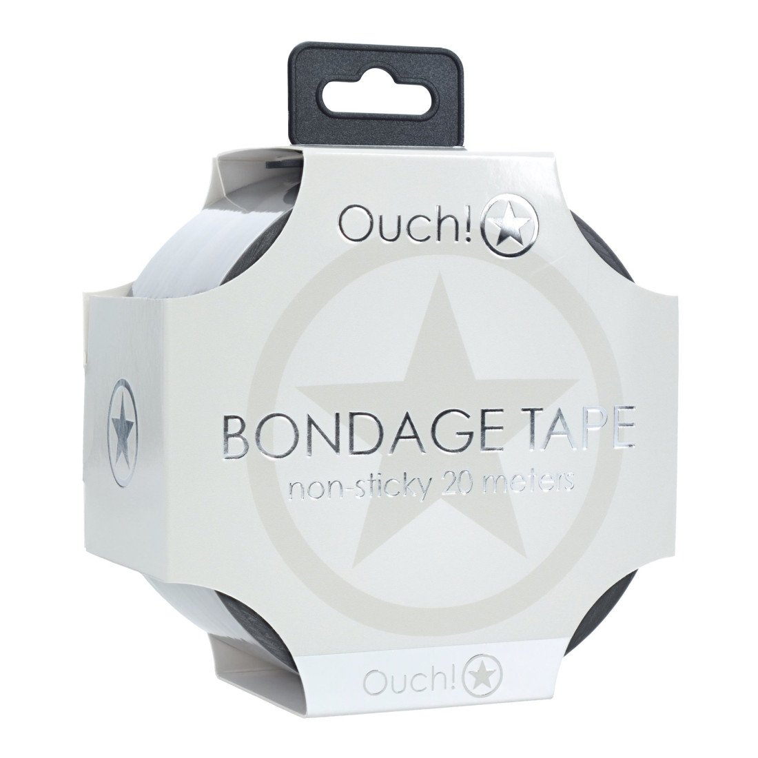 Suvaržymo juosta „Bondage Tape Silver“, 20 m - Ouch!