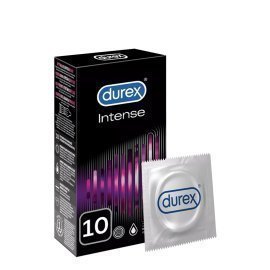 Prezervatyvai su stimuliuojančiu geliu „Intense“, 10 vnt. - Durex
