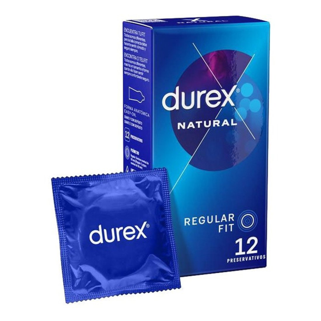 Klasikiniai prezervatyvai „Natural“, 12 vnt. - Durex