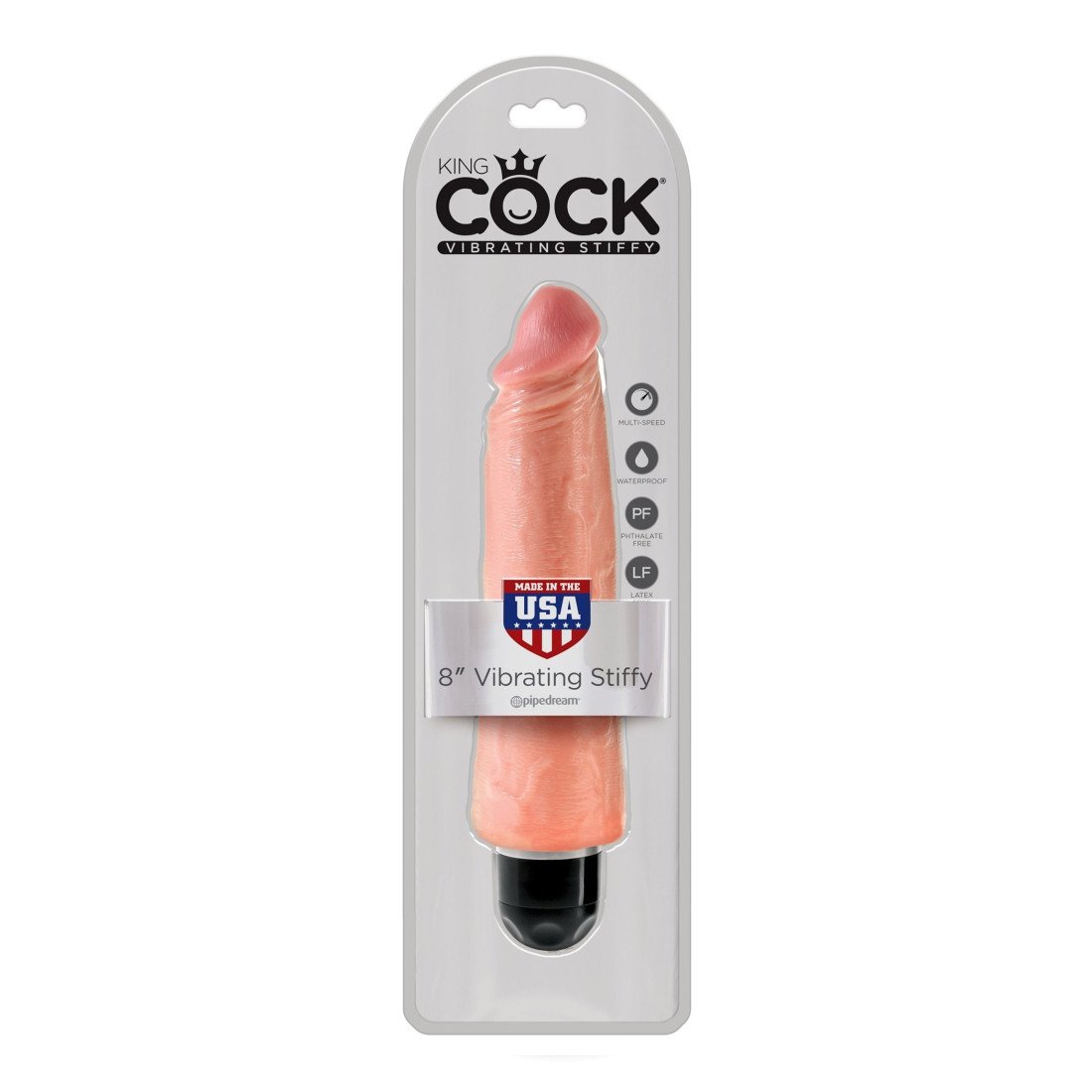 Vibruojantis dildo „Vibrating Stiffy Nr. 8“ - King COCK