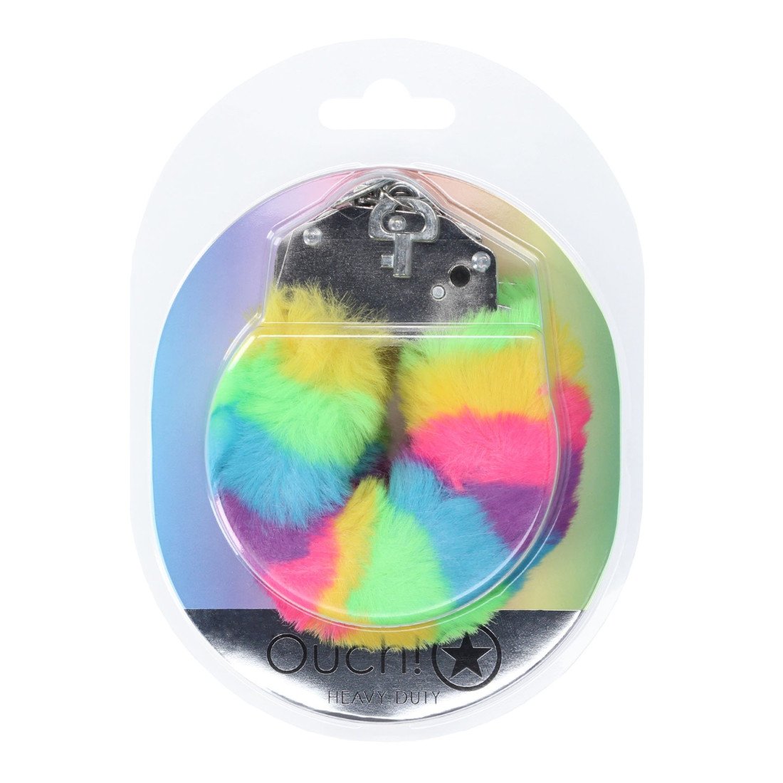 Antrankiai „Heavy-duty Fluffy Handcuffs Multicolor 1“ - Ouch!