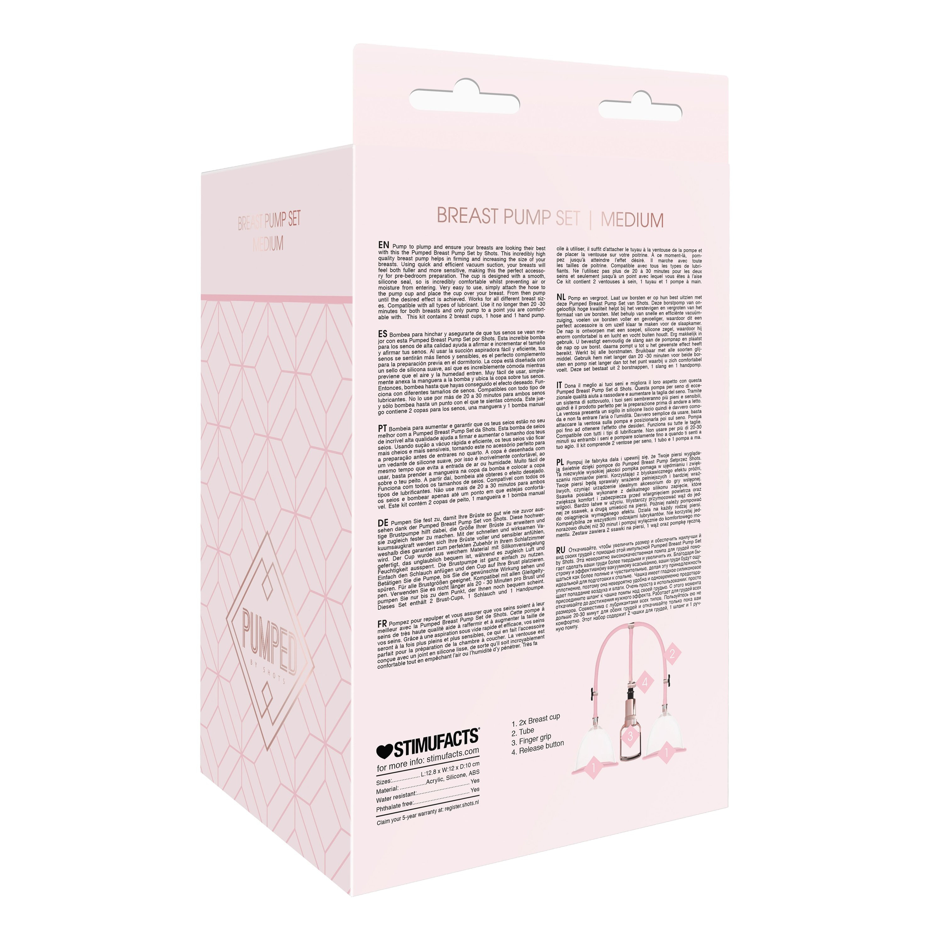 Krūtų pompa (pažeista pauoktė) „Breast Pump Set Medium“ - Pumped