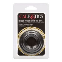 Penio žiedų rinkinys „Black Rubber Ring Set“ - CalExotics