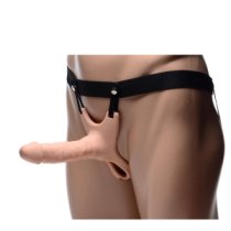 Tuščiaviduris strap-on dildo „Hollow Silicone Dildo“ - Size Matters