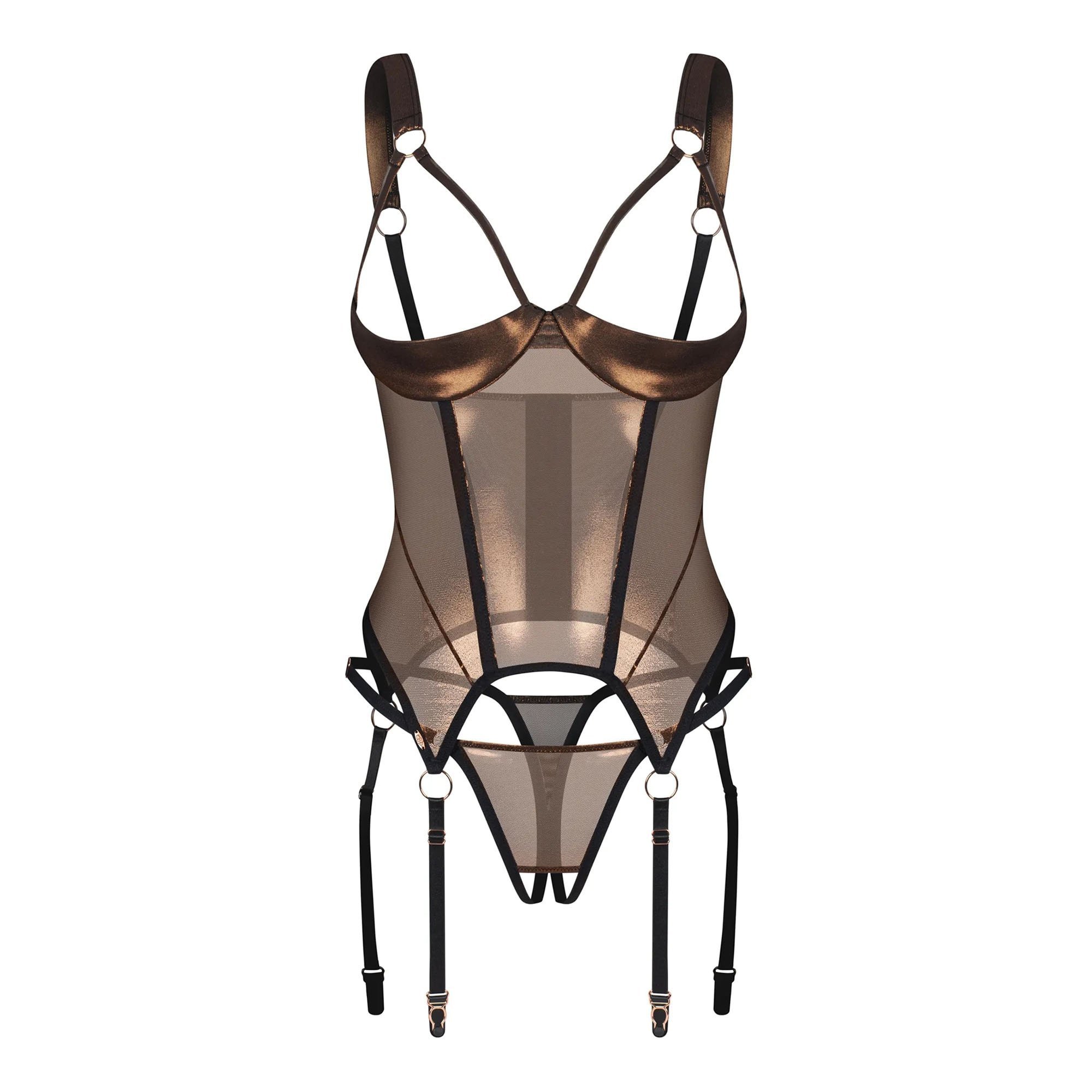 Atviras korseto ir kelnaičių rinkinys „Soranna“ - Obsessive