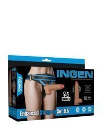 Vibruojantis strap-on dildo „Ingen Enhanced Strap on Set 9,5 L-2XL“ - Lovetoy