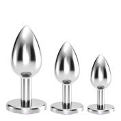 Analinių kaiščių rinkinys „Bijou Anal Train Trio Blue“, 3 vnt