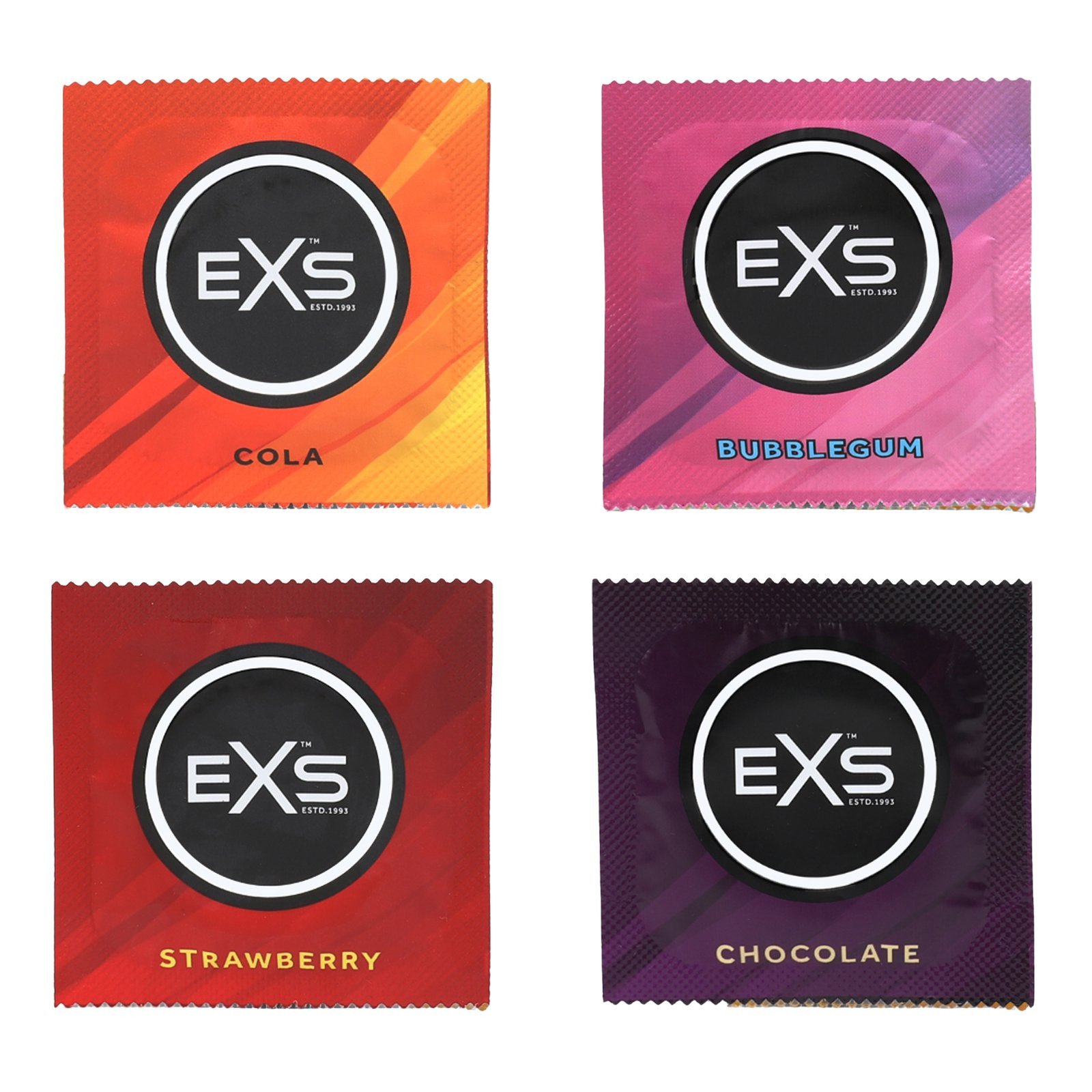 Prezervatyvų rinkinys „Mixed Flavoured“, 12 vnt. - EXS Condoms