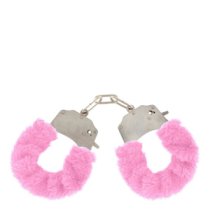 Rožiniai antrankiai „Furry Fun Cuffs“ - ToyJoy
