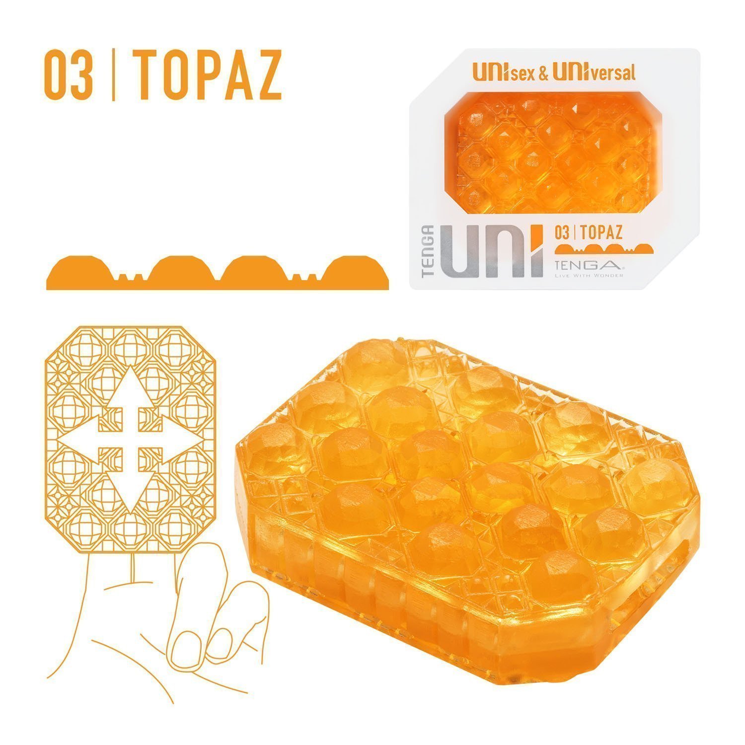 Universalus stimuliatorius „Uni 03 Topaz“ - Tenga