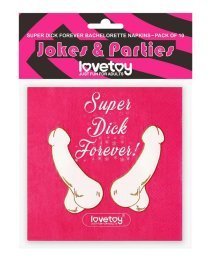 Vienkartinės servetėlės „Super Dick Forever“, 10 vnt. - Love Toy