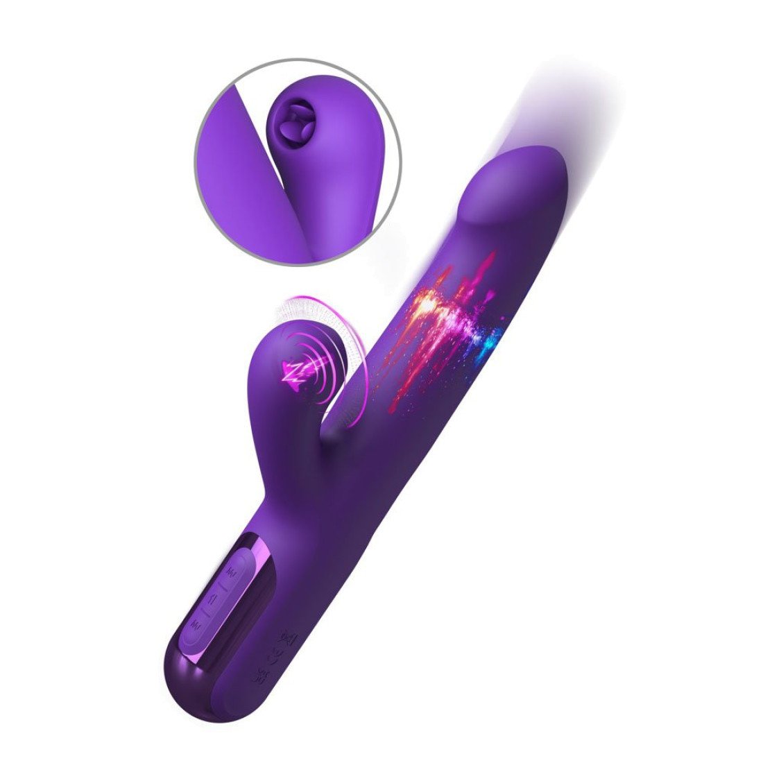 Automatinis vibratorius kiškutis „Super SoniX Thruster“ - Fantasy For Her