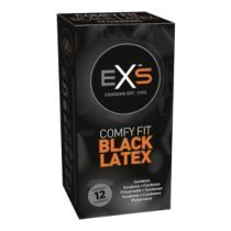 Prezervatyvai „Black Latex“, 12 vnt. - EXS Condoms
