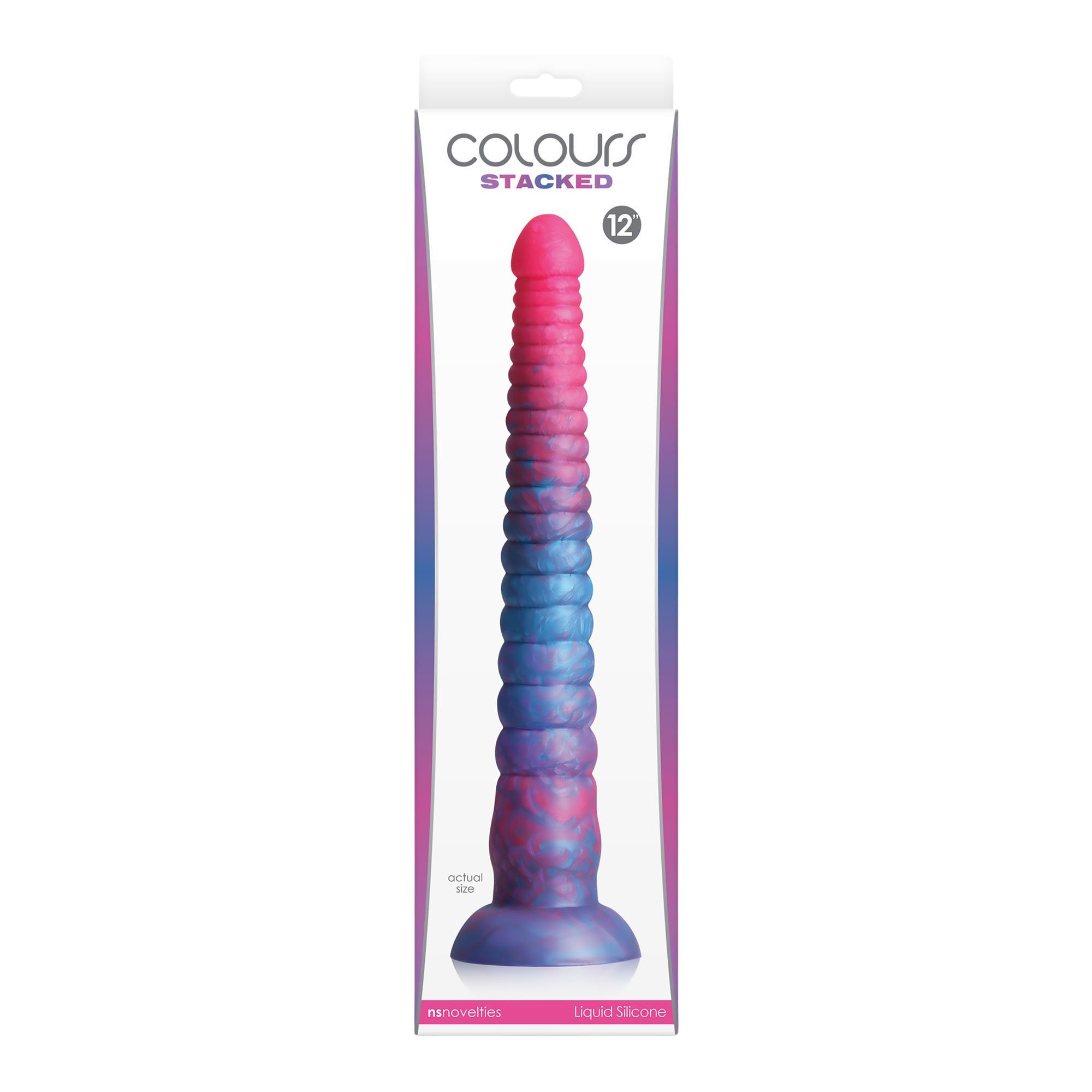 Dildo „Stacked 12 Inch - Pink Blue“ - NS Novelties