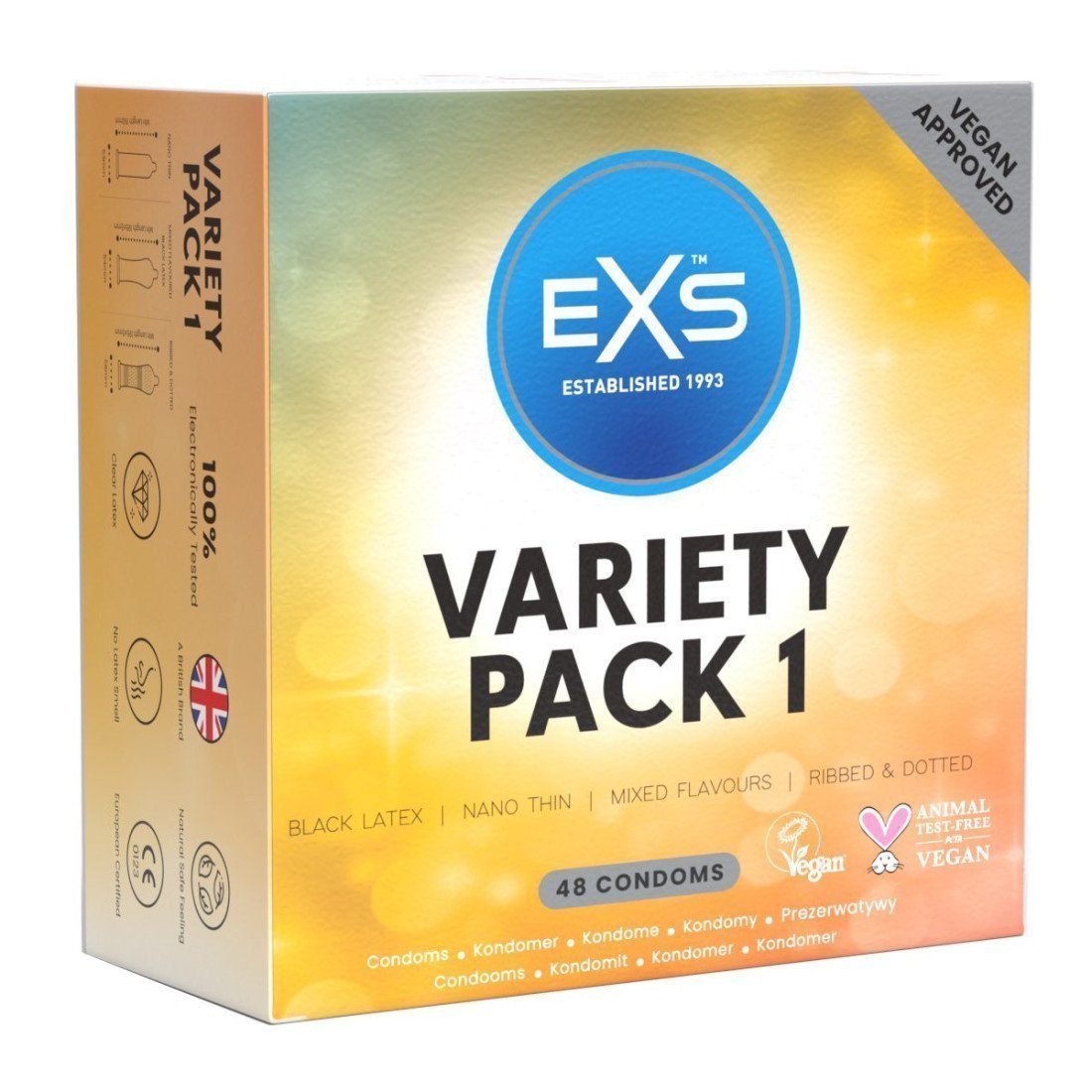 Prezervatyvų rinkinys „Variety Pack 1“, 48 vnt. - EXS Condoms