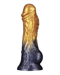 Pripučiamas silikoninis dildo „Aerosx Nr. 8.0 Gold/Black“ - Lovetoy