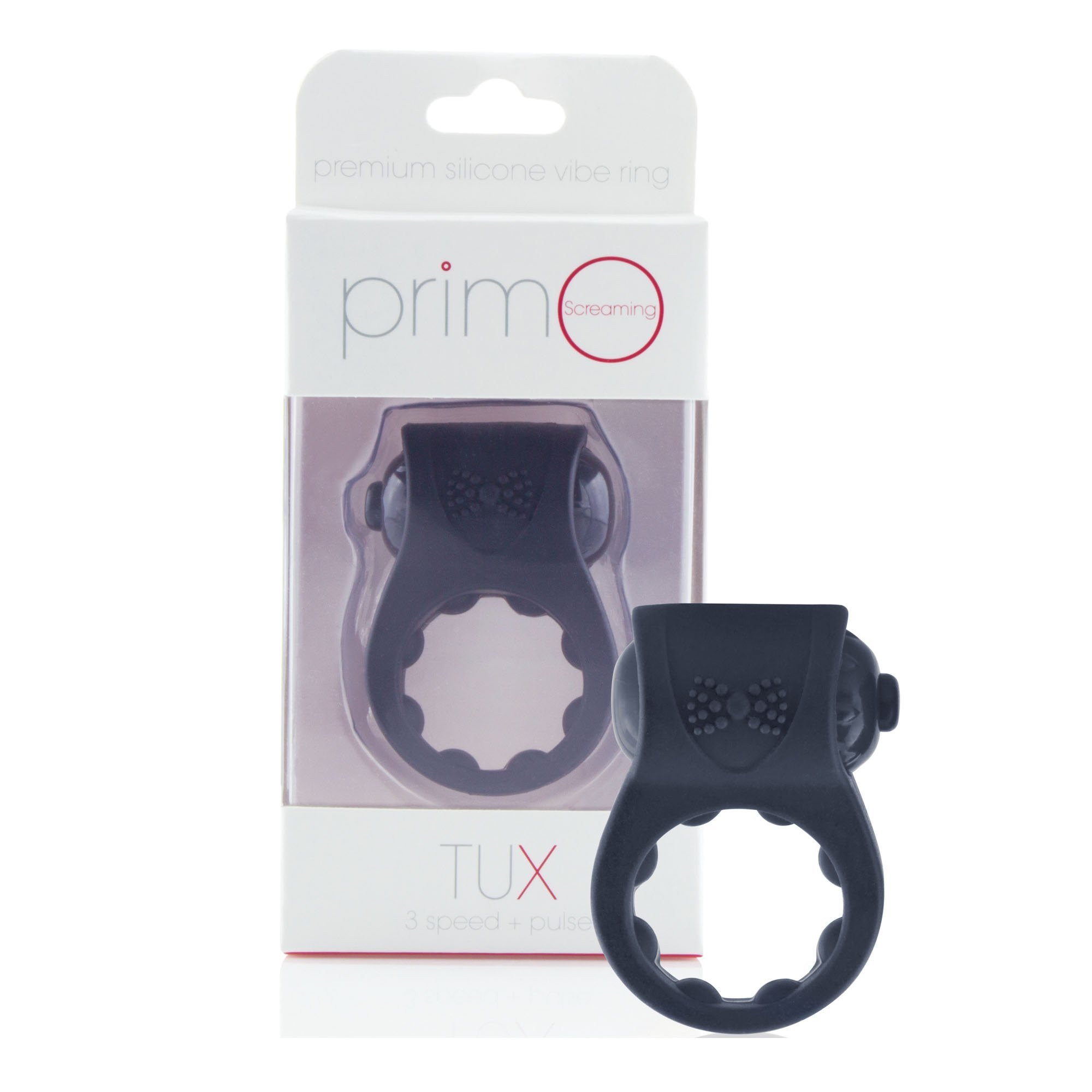 Vibruojantis penio žiedas „Primo Tux“ - Screaming O