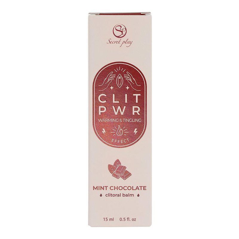 Stimuliuojantis balzamas klitoriui „Clit PWR - Mint Chocolate“, 15 ml - Secret Play