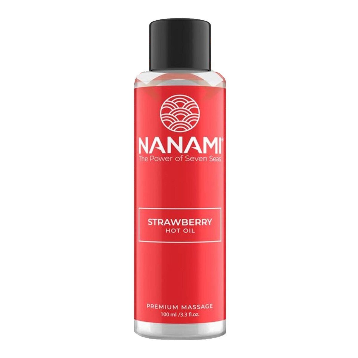 Šildantis masažo aliejus „Hot Oil - Strawberry“, 100 ml - Nanami