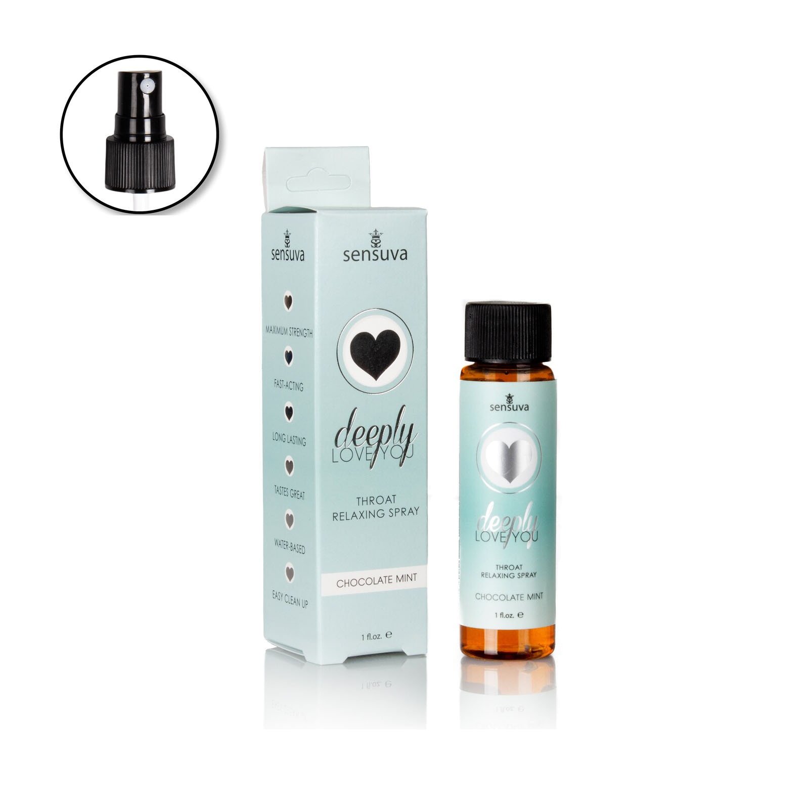 Purškalas oraliniam seksui „Deeply Love You Chocolate Mint“, 30 ml - Sensuva