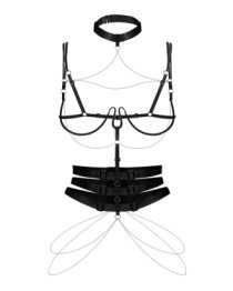 Kūno aksesuaras „Premisis Black Harness“ - Obsessive