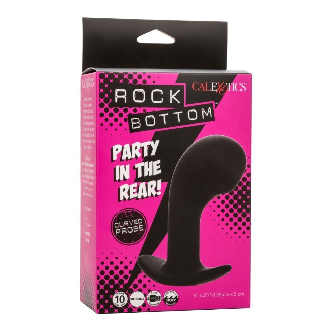Vibruojantis analinis kaištis „Rock Bottom Curved Probe“ - CalExotics
