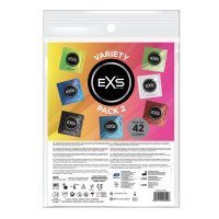 Prezervatyvų rinkinys (pažeista pakuotė) „Variety Pack 2“, 42 vnt. - EXS Condoms