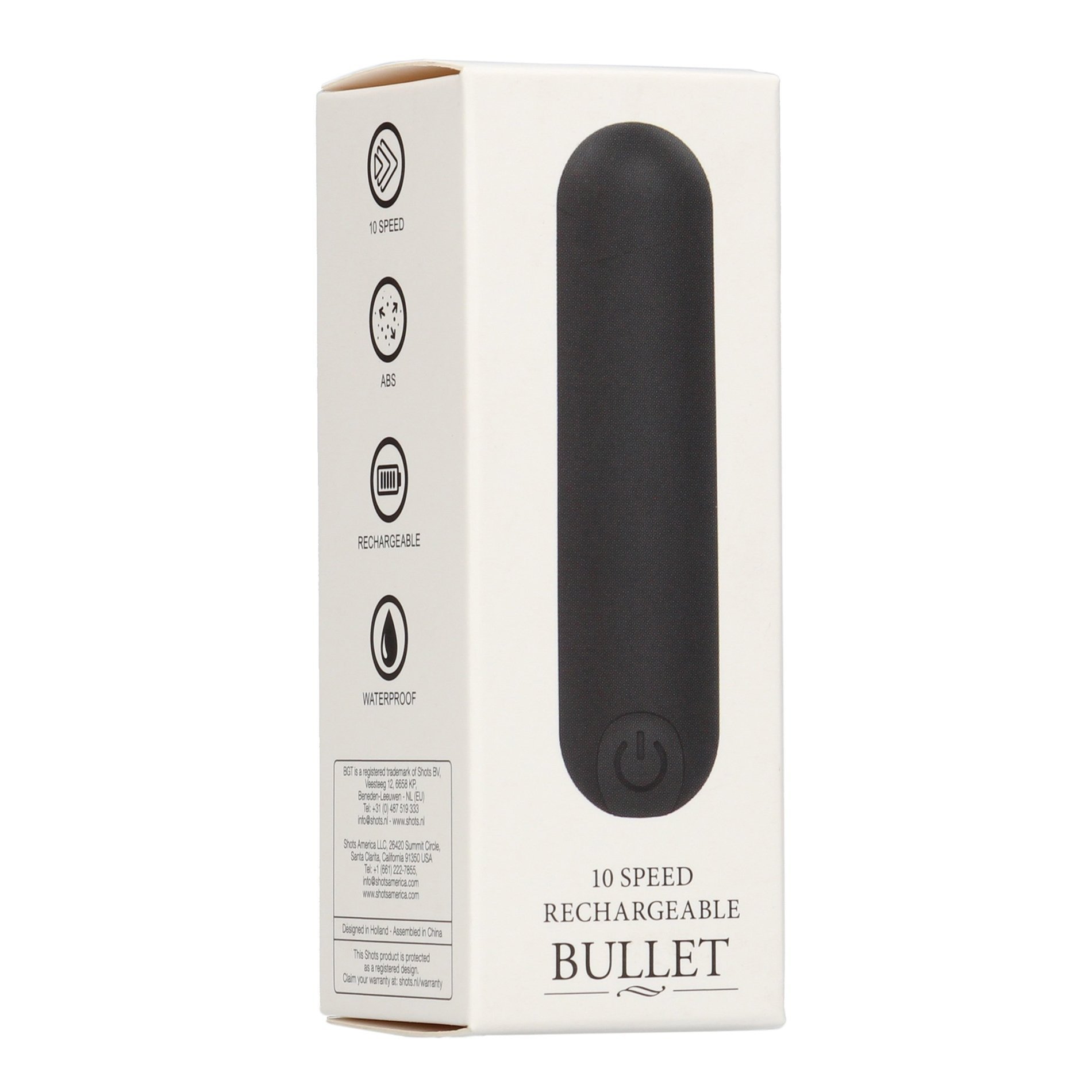 Vibruojanti kulka „10 Speed Rechargeable Bullet“ - Shots Toys