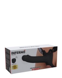 Vibruojantis strap-on dildo „Inferno 18 cm“ - Hidden Desire
