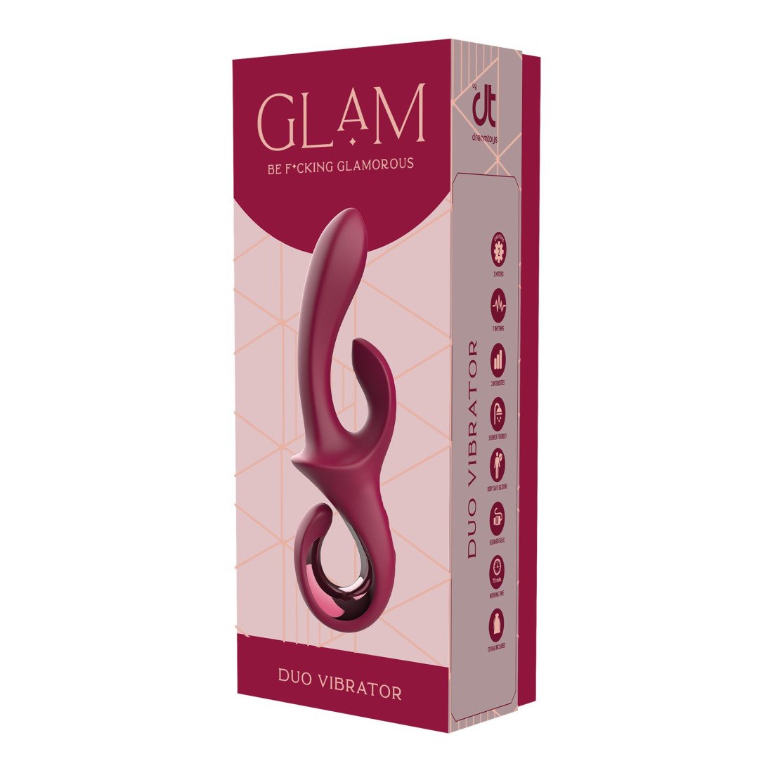 Vibratorius kiškutis „Glam Duo Vibrator“ - Dream Toys