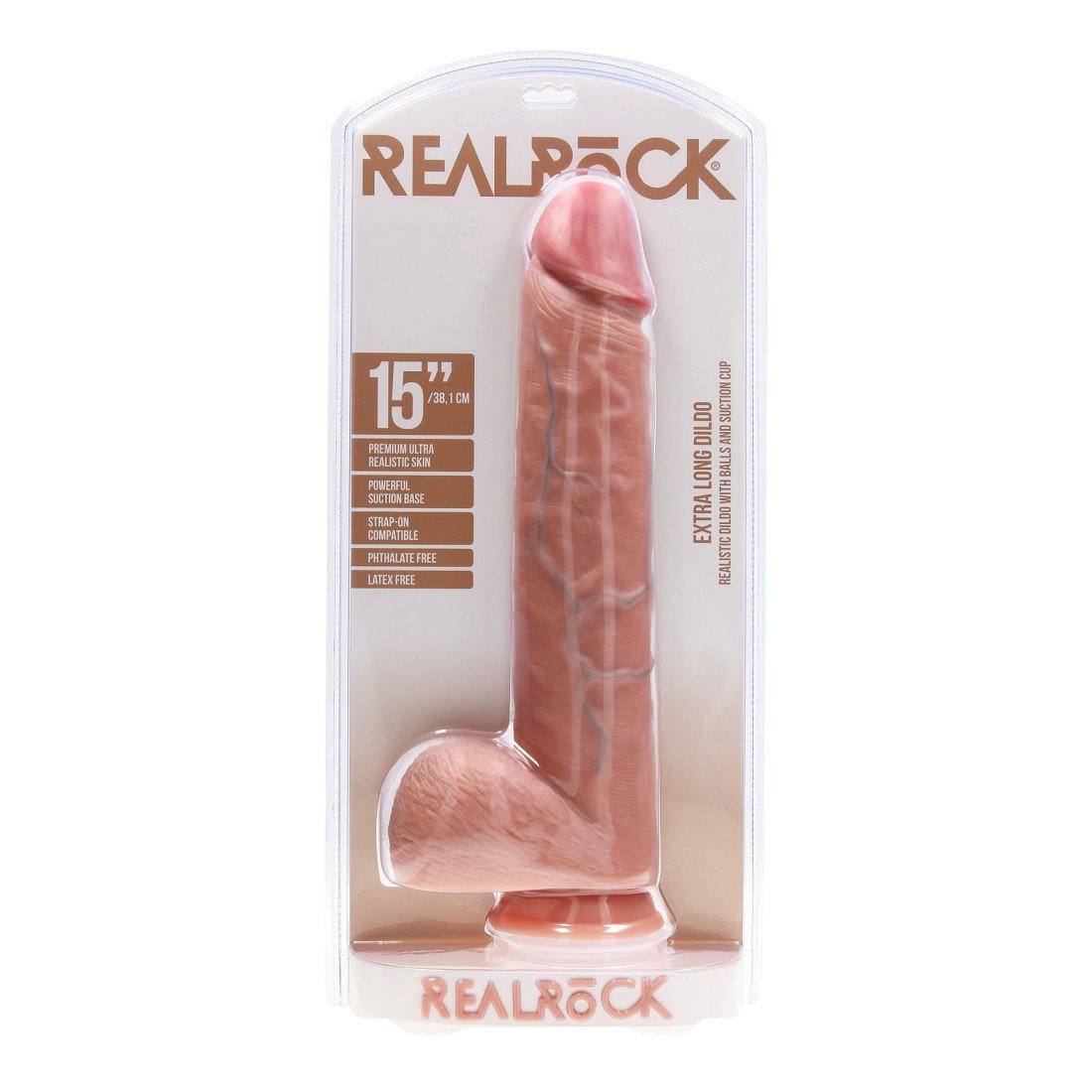 XXXL falo imitatorius (pažeista pakuotė) „Extra Large Thick Straight 15“ - RealRock