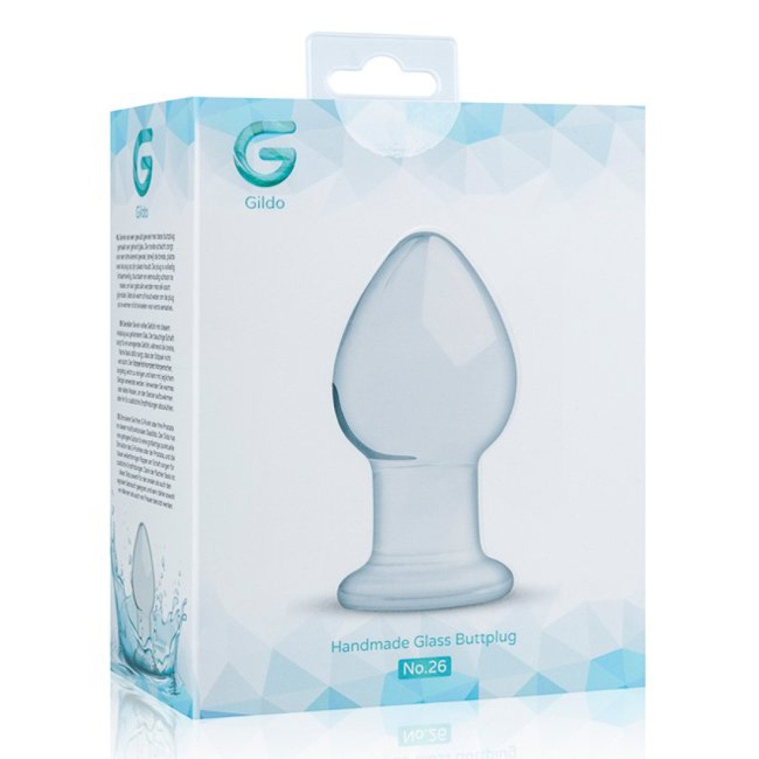 Stiklinis analinis kaištis „Glass Buttplug Nr. 26“ - Gildo