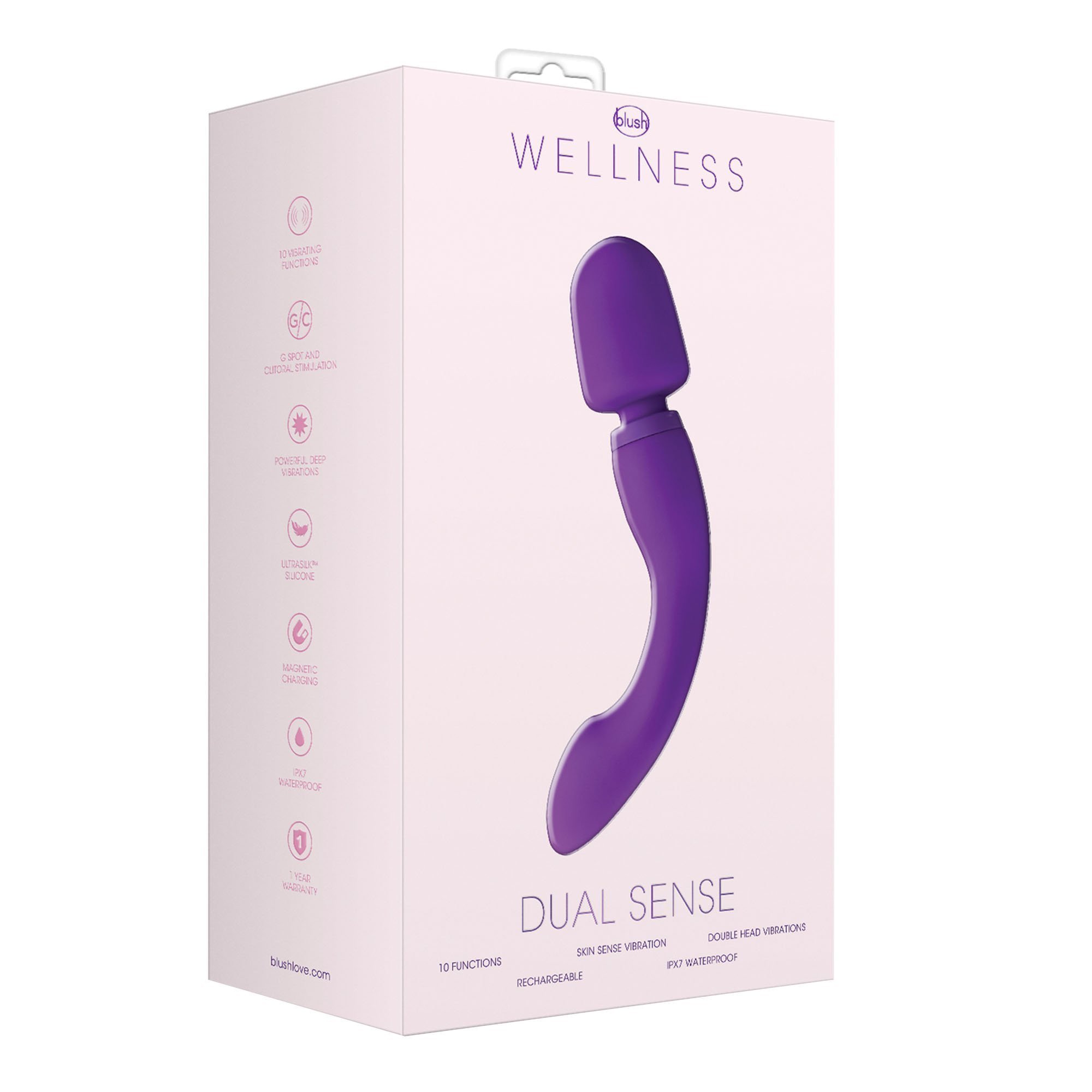 Vibruojantis masažuoklis „Wellness Dual Sense“ - Blush